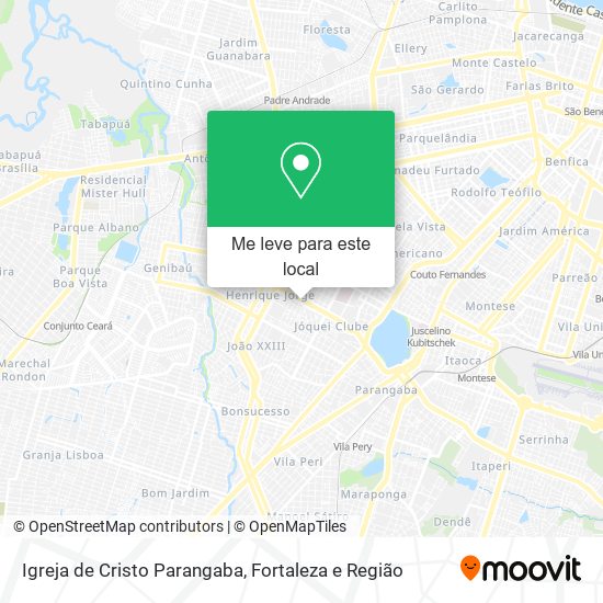 Igreja de Cristo Parangaba mapa