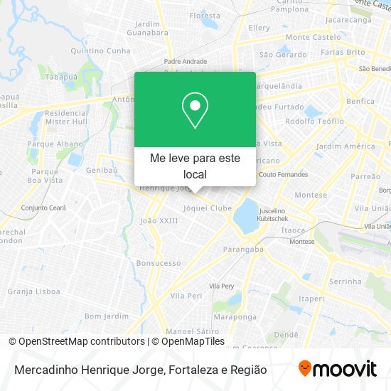 Mercadinho Henrique Jorge mapa