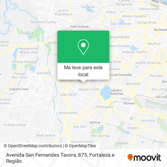 Avenida Sen Fernandes Tavora, 875 mapa