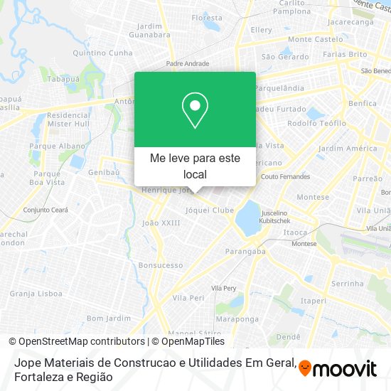 Jope Materiais de Construcao e Utilidades Em Geral mapa