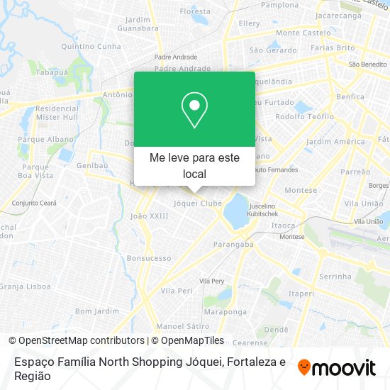 Espaço Família North Shopping Jóquei mapa