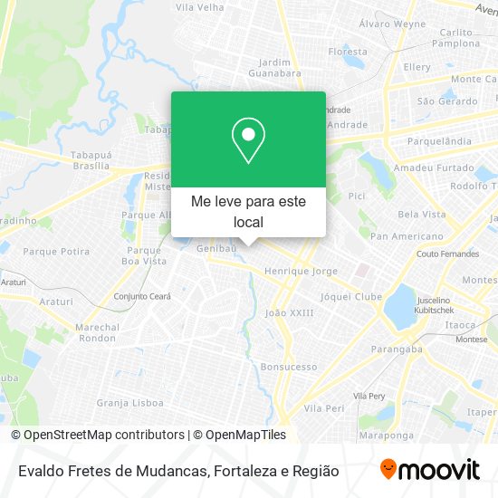 Evaldo Fretes de Mudancas mapa