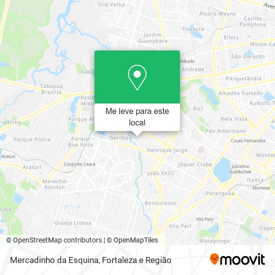 Mercadinho da Esquina mapa