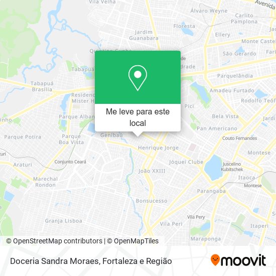 Doceria Sandra Moraes mapa