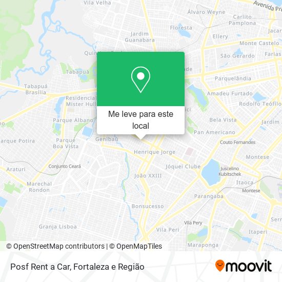 Posf Rent a Car mapa