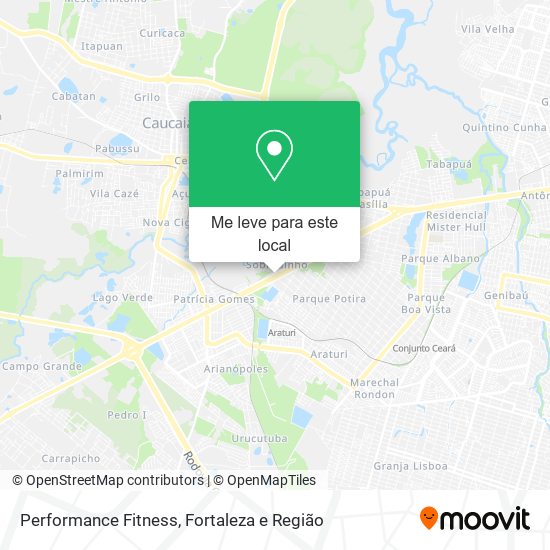 Performance Fitness mapa
