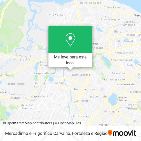 Mercadinho e Frigorifico Carvalho mapa