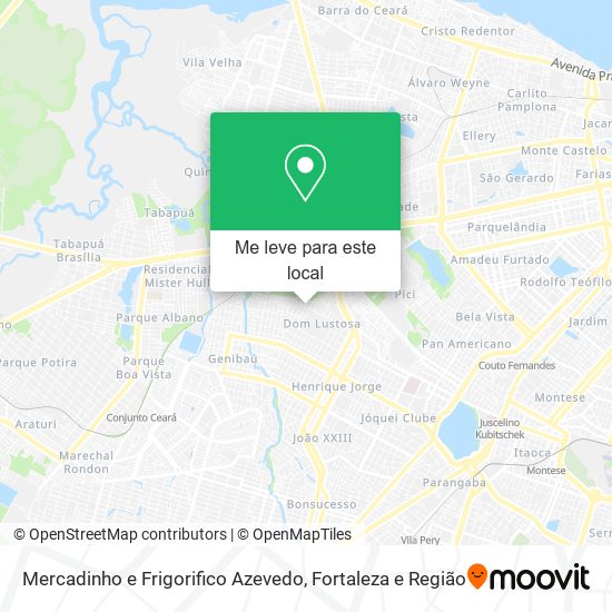 Mercadinho e Frigorifico Azevedo mapa