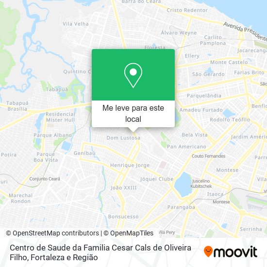 Centro de Saude da Familia Cesar Cals de Oliveira Filho mapa