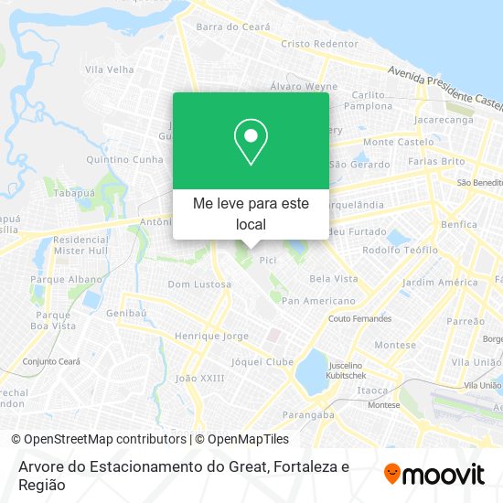 Arvore do Estacionamento do Great mapa