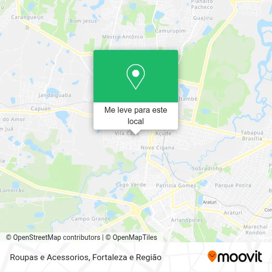 Roupas e Acessorios mapa