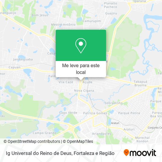 Ig Universal do Reino de Deus mapa