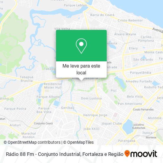 Rádio 88 Fm - Conjunto Industrial mapa