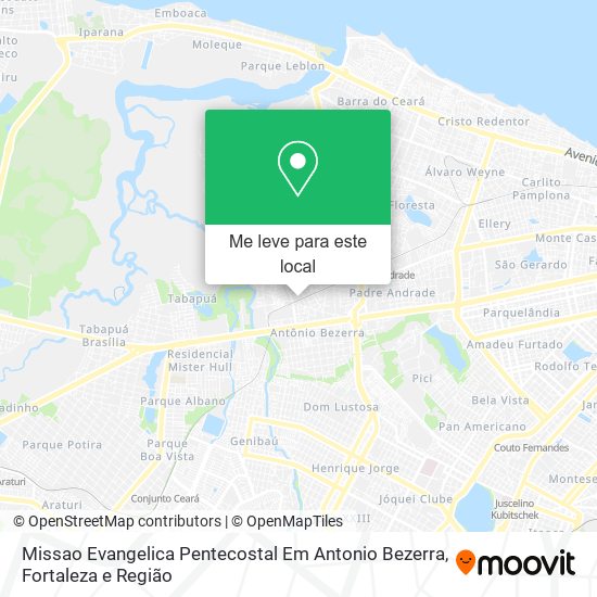 Missao Evangelica Pentecostal Em Antonio Bezerra mapa