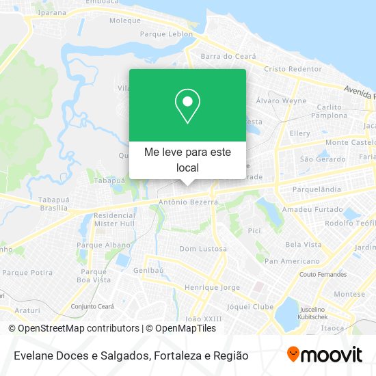 Evelane Doces e Salgados mapa