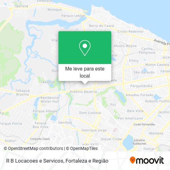 R B Locacoes e Servicos mapa