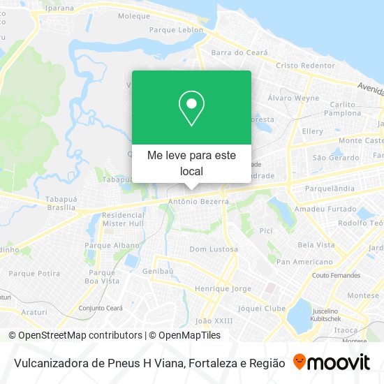 Vulcanizadora de Pneus H Viana mapa