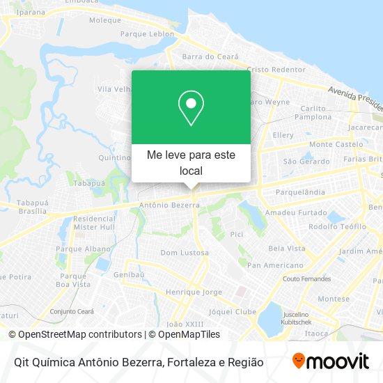 Qit Química Antônio Bezerra mapa