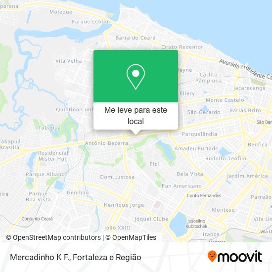 Mercadinho K F. mapa