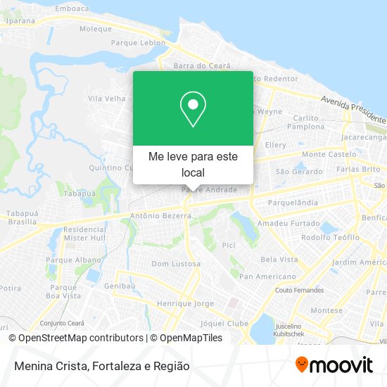 Menina Crista mapa