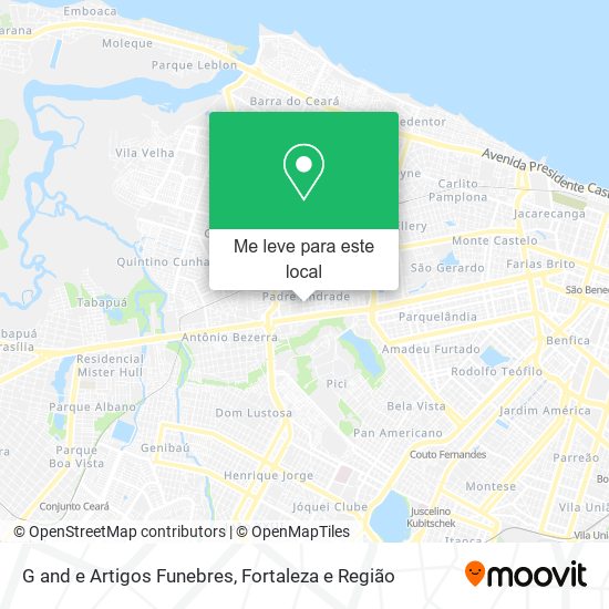 G and e Artigos Funebres mapa