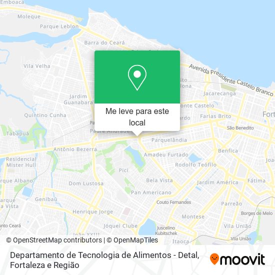 Departamento de Tecnologia de Alimentos - Detal mapa