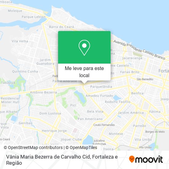Vânia Maria Bezerra de Carvalho Cid mapa