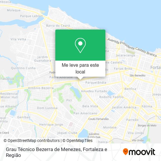 Grau Técnico Bezerra de Menezes mapa