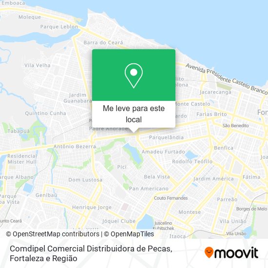 Comdipel Comercial Distribuidora de Pecas mapa
