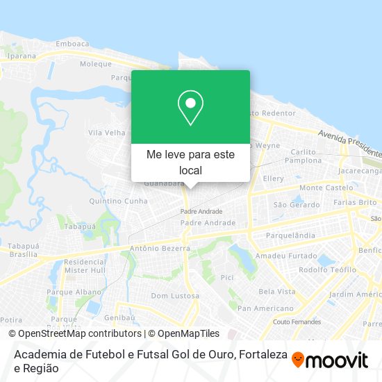 Academia de Futebol e Futsal Gol de Ouro mapa