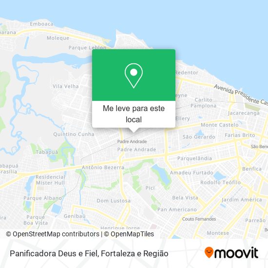 Panificadora Deus e Fiel mapa