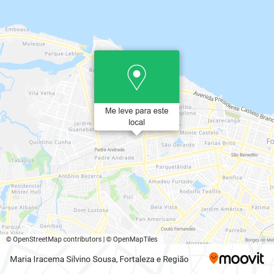 Maria Iracema Silvino Sousa mapa