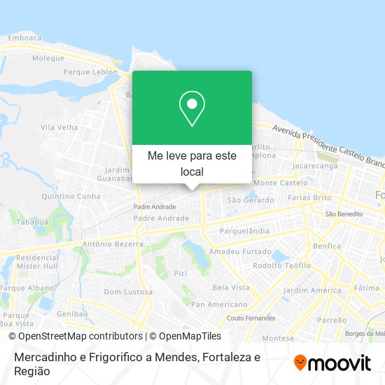 Mercadinho e Frigorifico a Mendes mapa