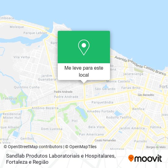 Sandlab Produtos Laboratoriais e Hospitalares mapa