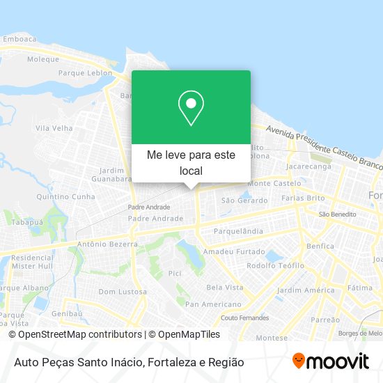 Auto Peças Santo Inácio mapa