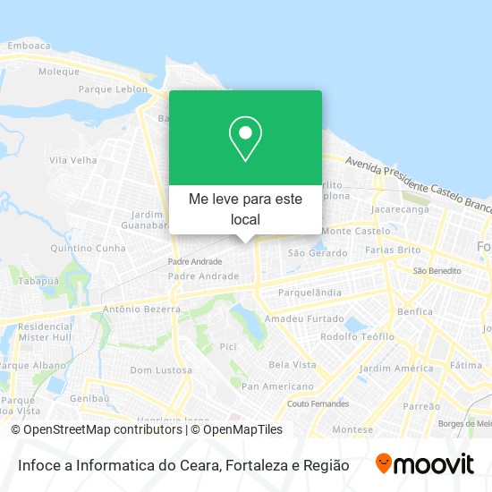 Infoce a Informatica do Ceara mapa