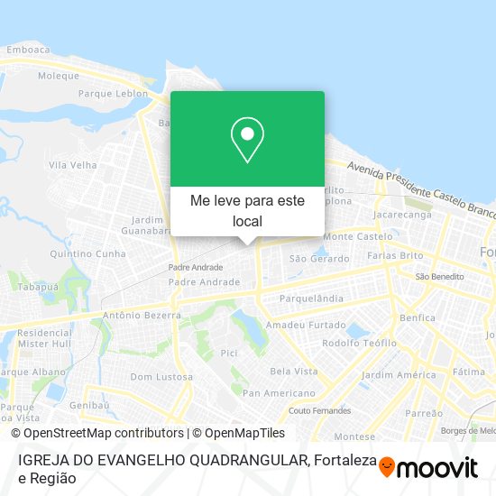 IGREJA DO EVANGELHO QUADRANGULAR mapa