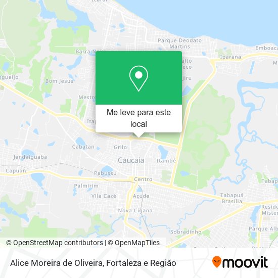 Alice Moreira de Oliveira mapa