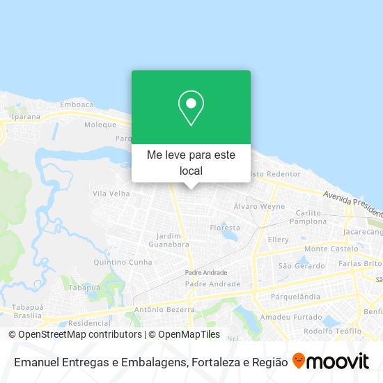 Emanuel Entregas e Embalagens mapa