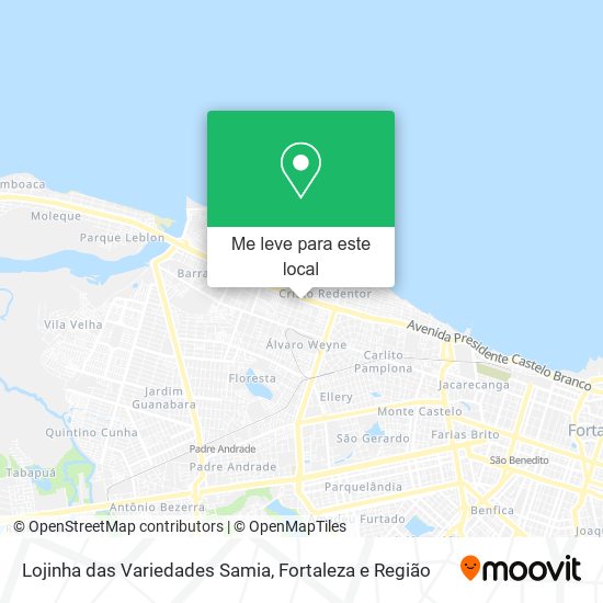 Lojinha das Variedades Samia mapa