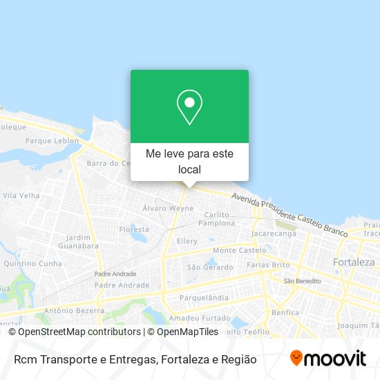 Rcm Transporte e Entregas mapa