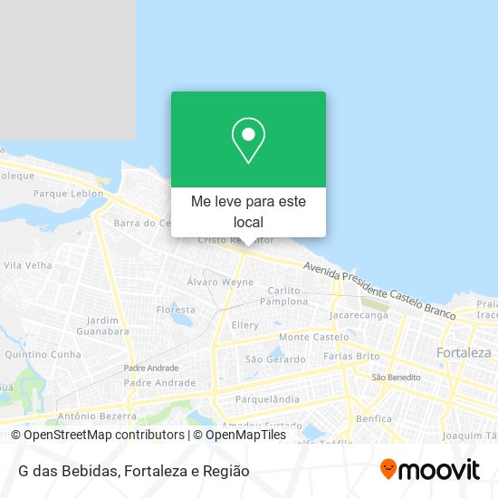 G das Bebidas mapa