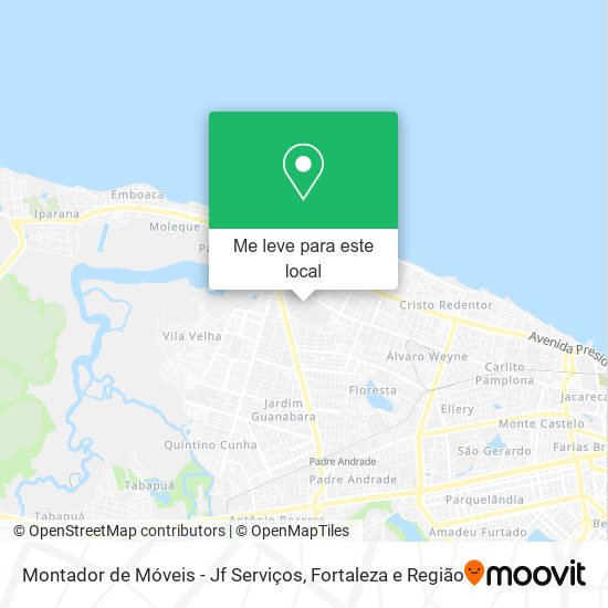 Montador de Móveis - Jf Serviços mapa