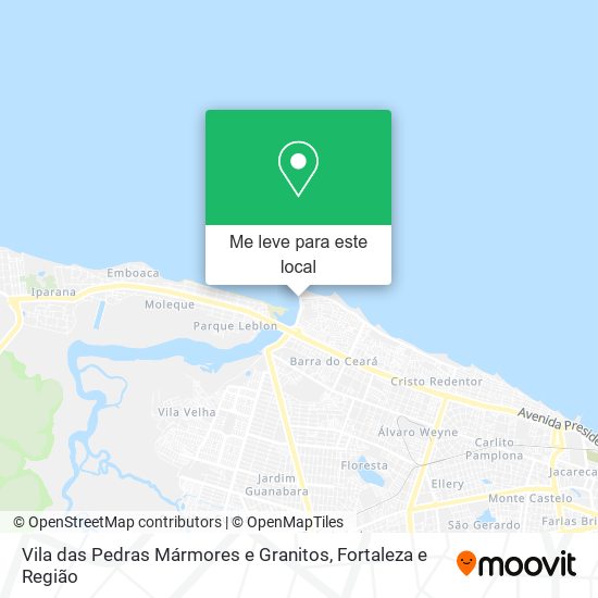 Vila das Pedras Mármores e Granitos mapa