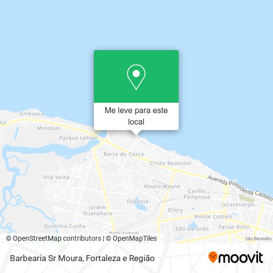 Barbearia Sr Moura mapa