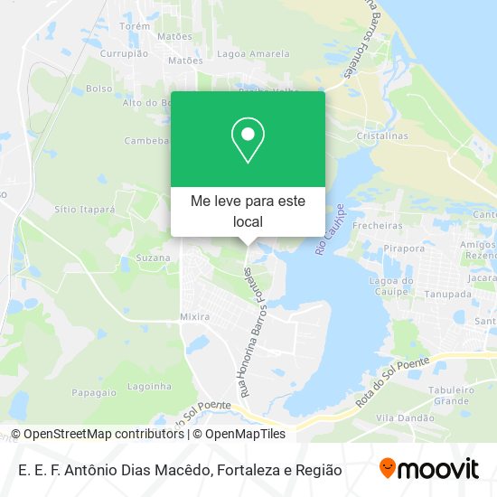 E. E. F. Antônio Dias Macêdo mapa