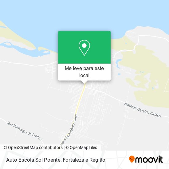 Auto Escola Sol Poente mapa