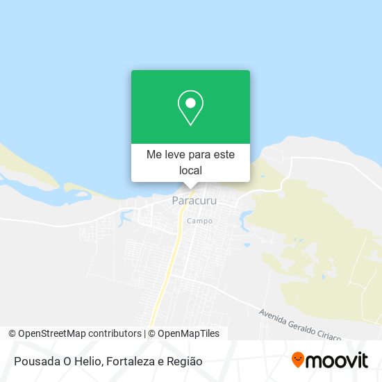 Pousada O Helio mapa