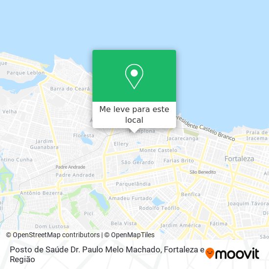 Posto de Saúde Dr. Paulo Melo Machado mapa