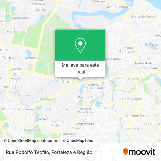 Rua Rodolfo Teofilo mapa